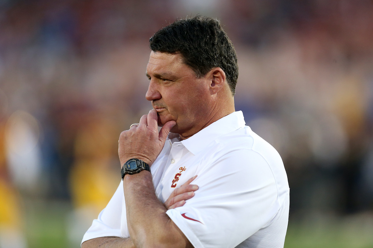 Ed Orgeron details his wild attempt to recruit Adrian Peterson to USC.