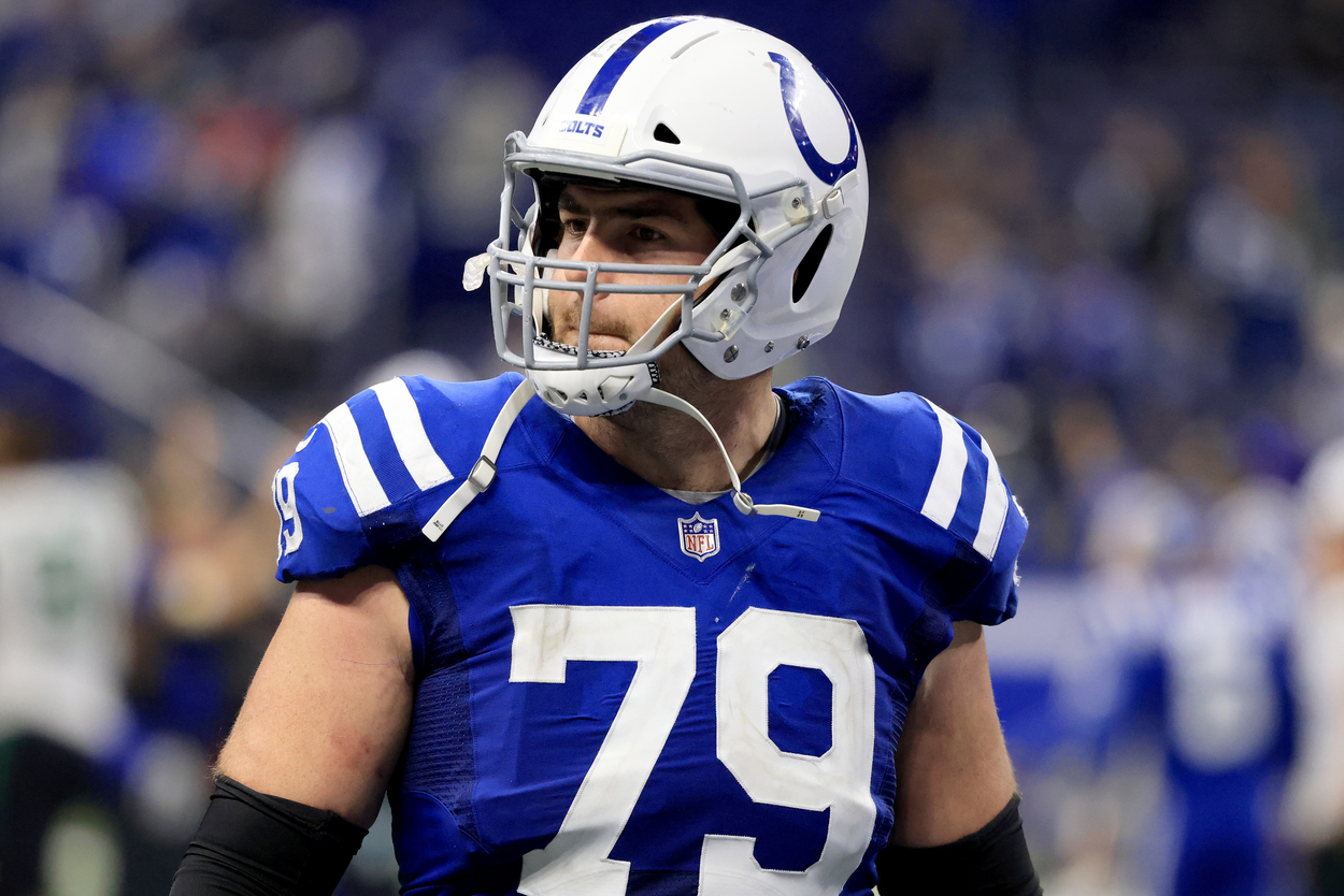 Indianapolis Colts left tackle Eric Fisher in 2021.