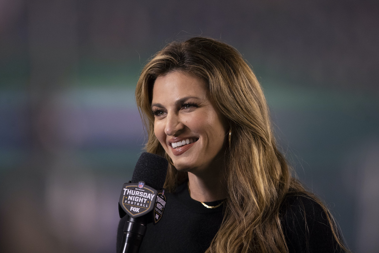 Erin Andrews loves acting like a "spy" on NFL sidelines.