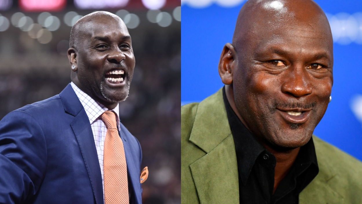 NBA legends Gary Payton and Michael Jordan. The latter laughed at Payton during 'The Last Dance.'