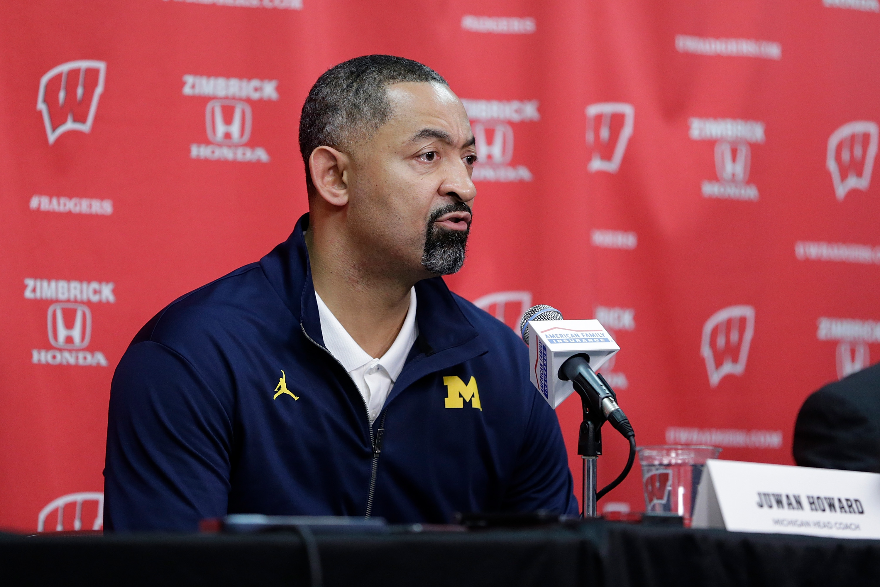 Michigan head coach Juwan Howard after loss to Wisconsin.