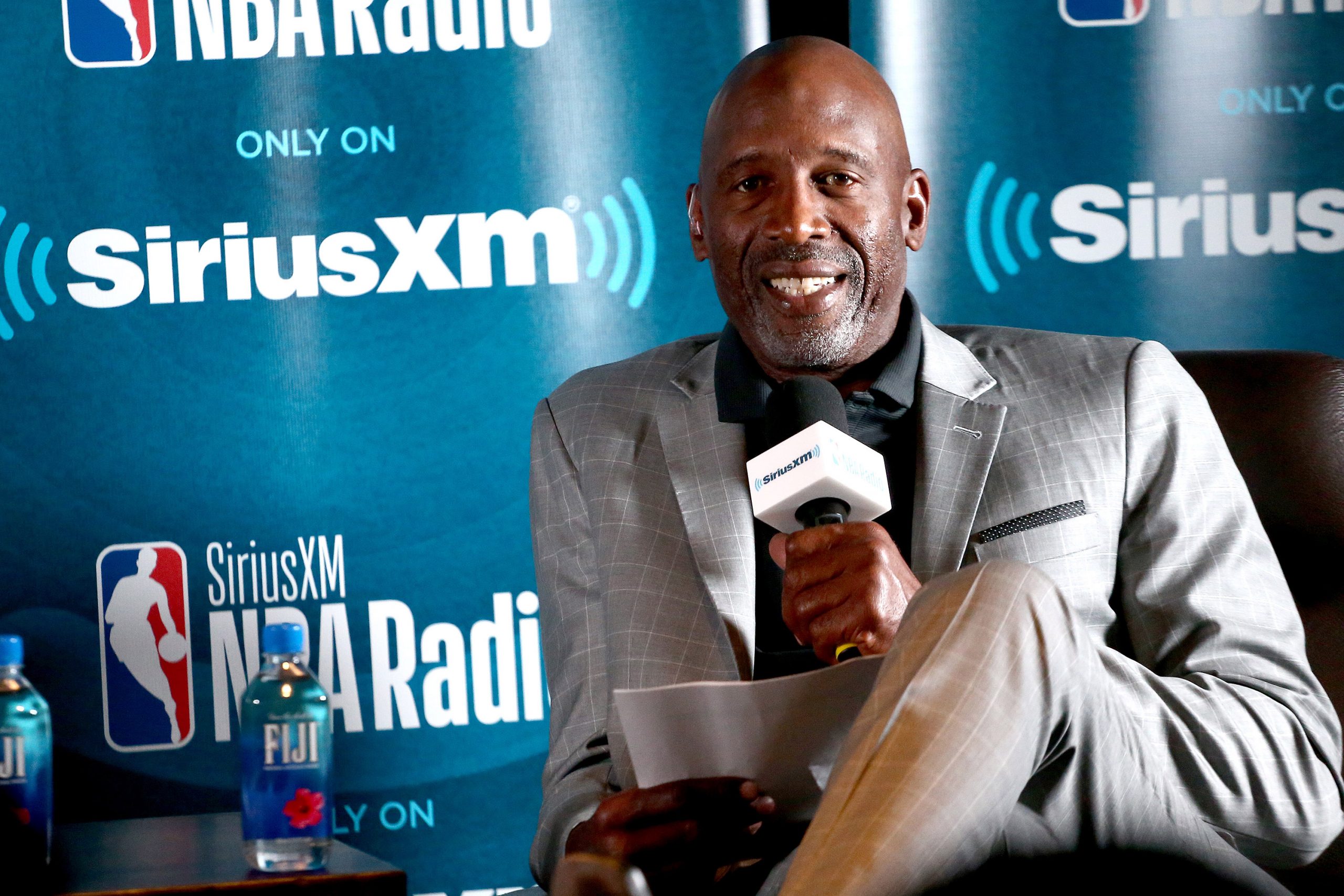 James Worthy attends the NBA Legend Jerry West Sits Down for SiriusXM Town Hall at the L.A. Forum.