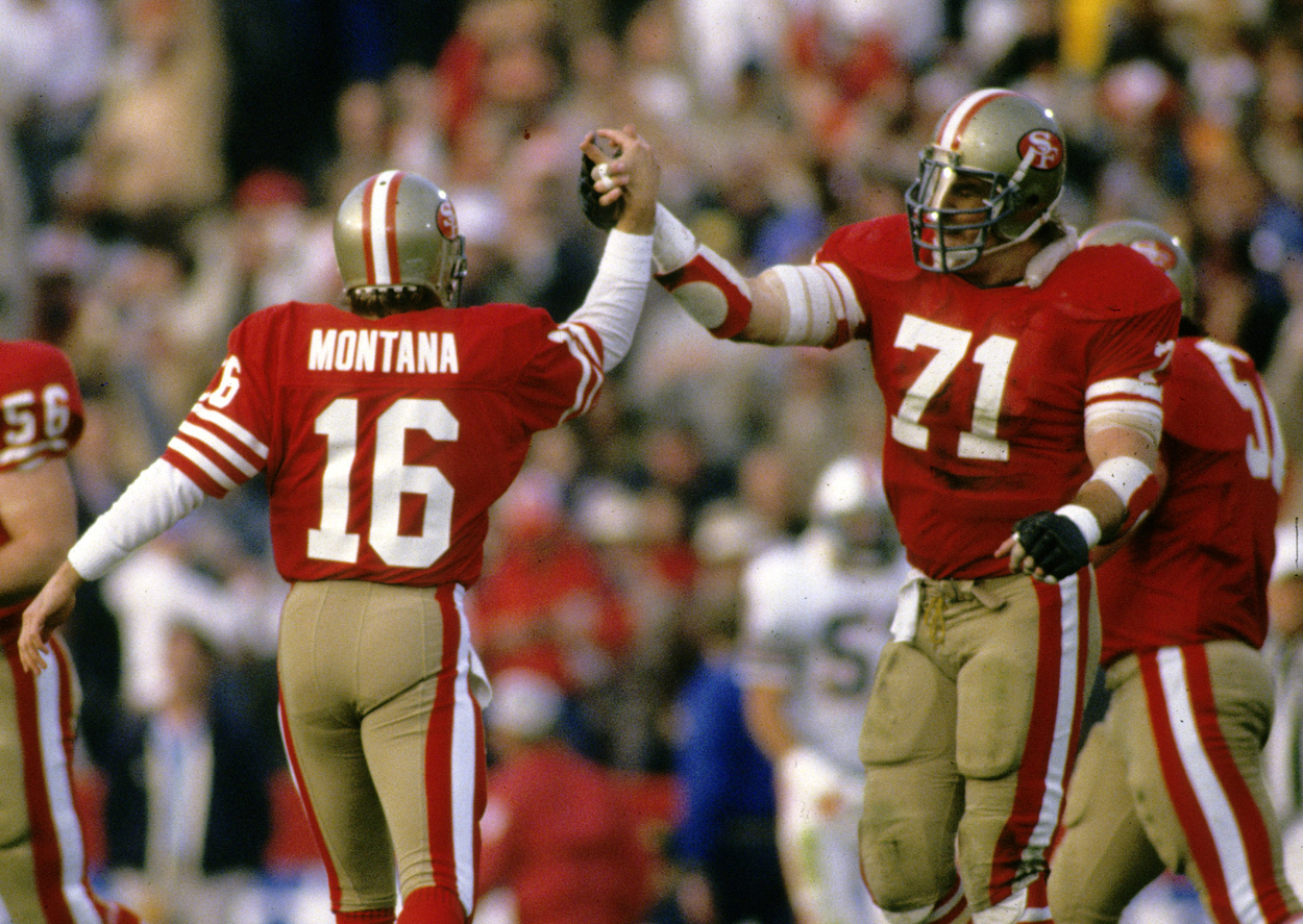 San Francisco 49ers legend Joe Montana in 1985.