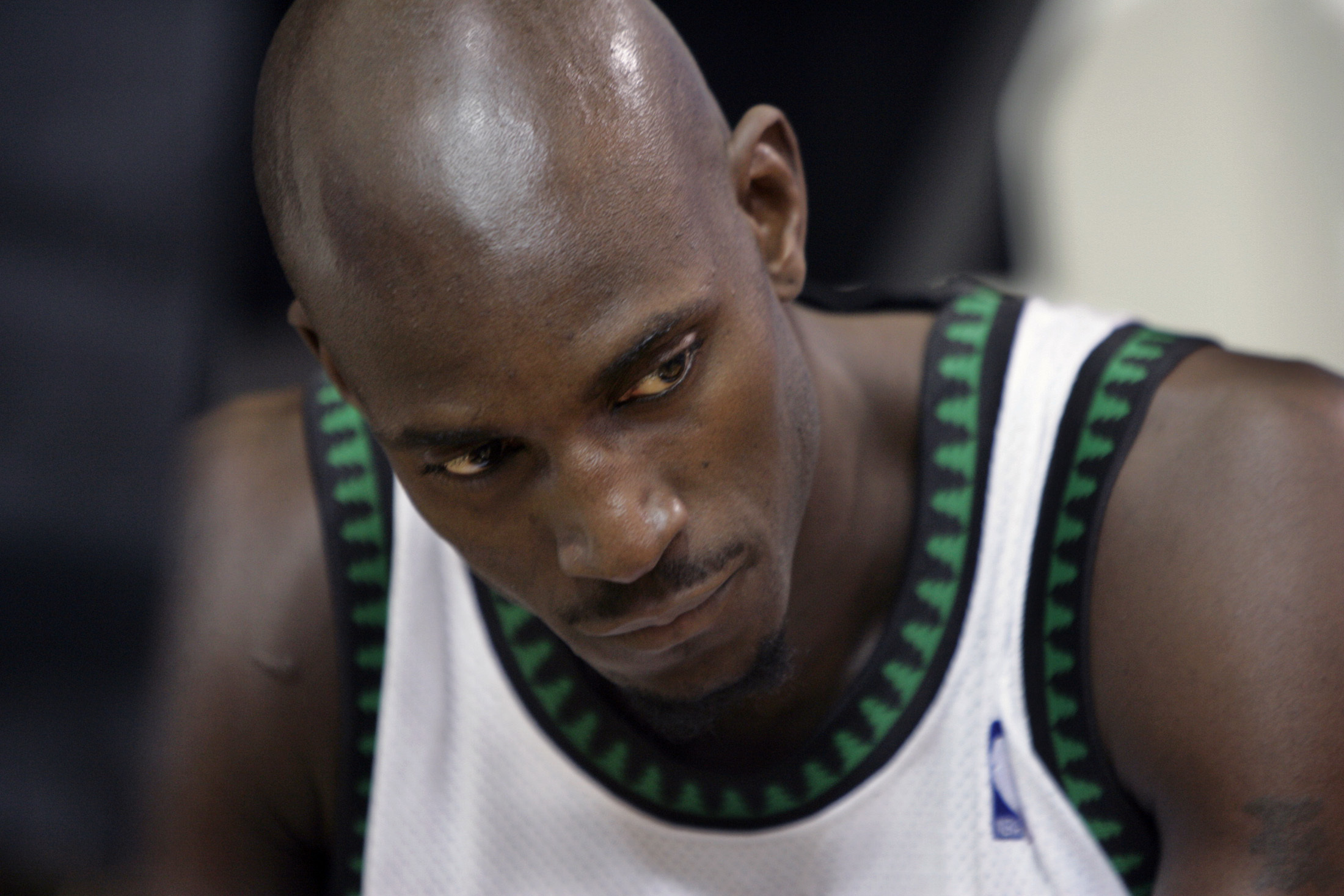 Minnesota Timberwolves great Kevin Garnett poses for ESPN during Media Day in October 2004