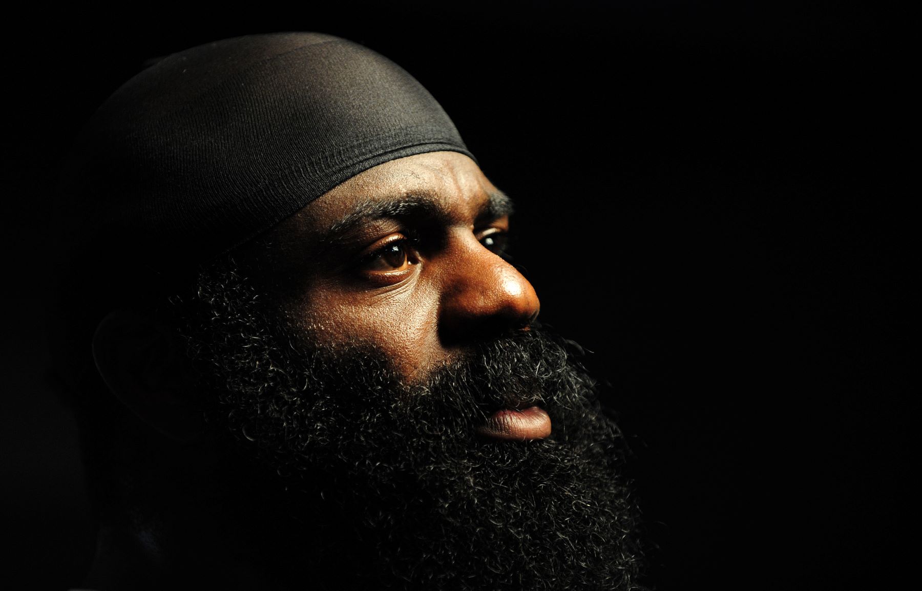 MMA heavyweight Kimbo Slice photographed at the Legends Mixed Martial Arts Training Center where he appeared alongside Gina Carano