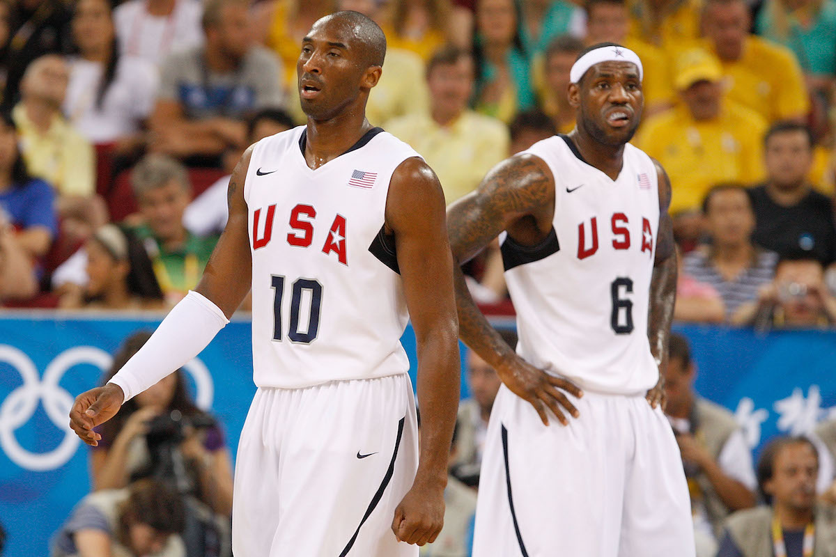 Kobe Bryant and LeBron James at the 2008 Beijing Olympics
