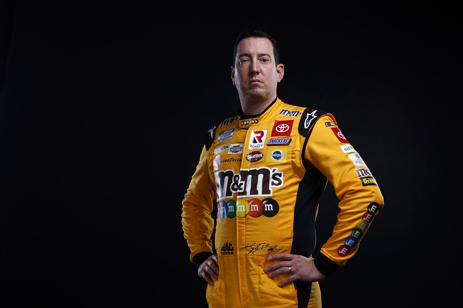 NASCAR driver Kyle Busch poses for a photo during NASCAR Production Days at Clutch Studios on Jan. 19, 2022, in Concord, North Carolina. | Jared C. Tilton/Getty Images