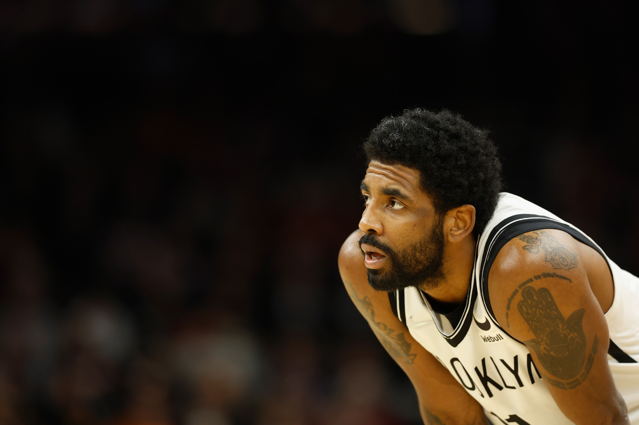 Brooklyn Nets star Kyrie Irving during a game against the Suns in 2022.