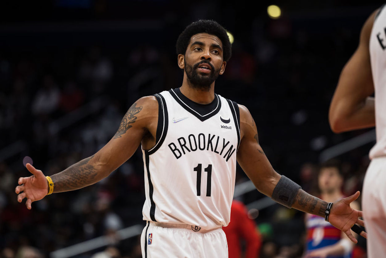 Kyrie Irving during a Brooklyn Nets game.