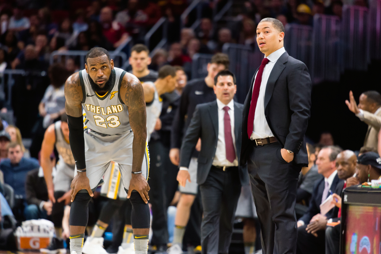 LeBron James and his former coach Tyronn Lue. The latter recently stood up for James' killer instinct.