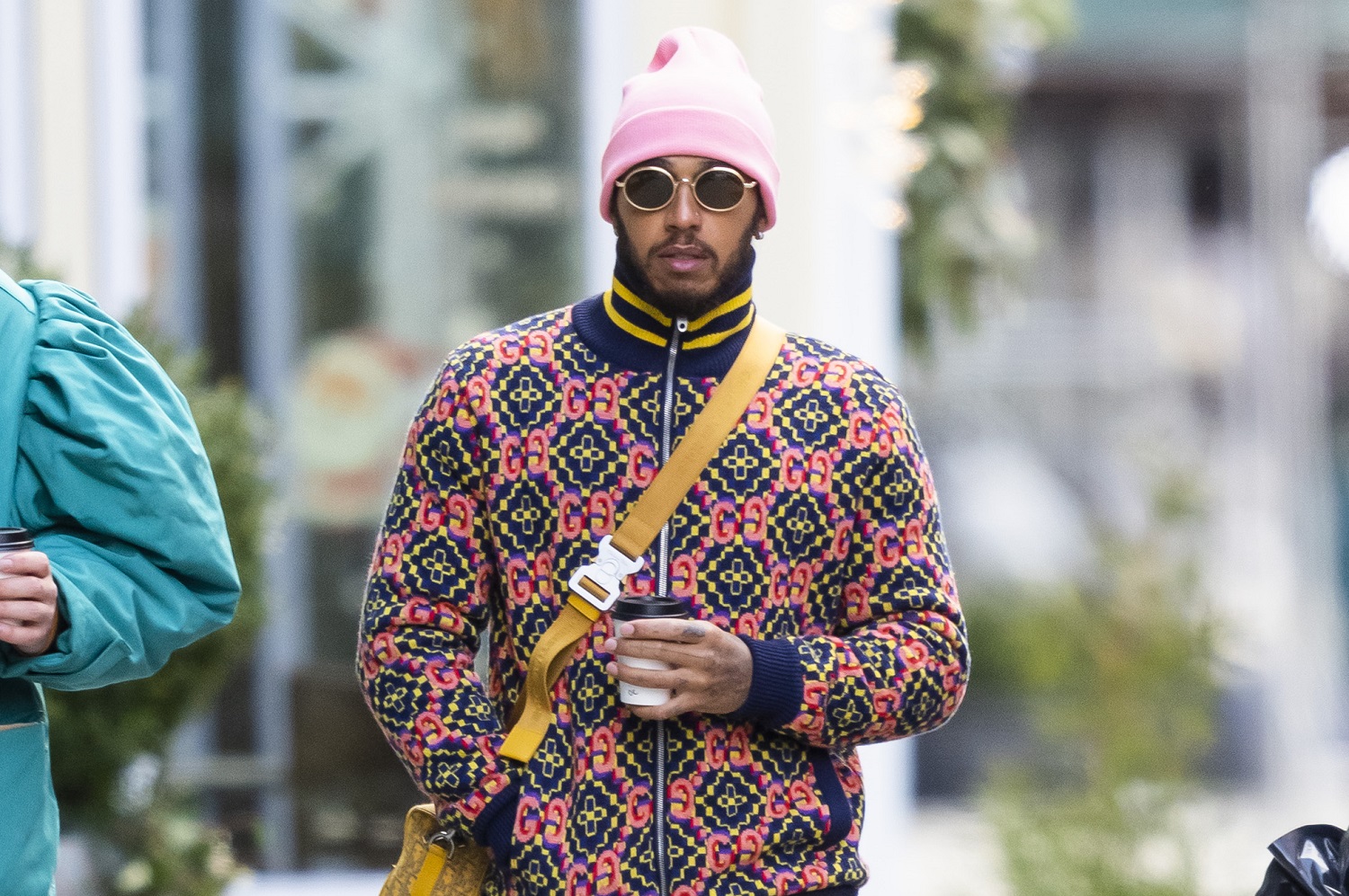 Lewis Hamilton is seen in Tribeca on Feb. 5, 2022, in New York City.