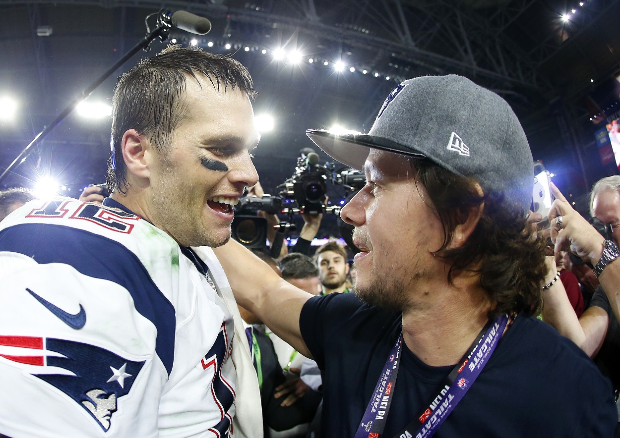 Mark Wahlberg and Tom Brady, New England Patriots 