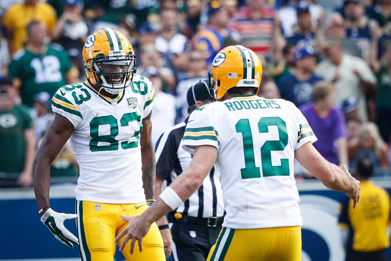 Marquez Valdes-Scantling and Aaron Rodgers, Green Bay Packers
