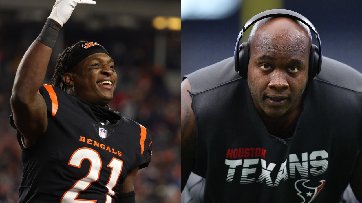 Cincinnati Bengals cornerback Mike Hilton and Houston Texans offensive lineman Laremy Tunsil.