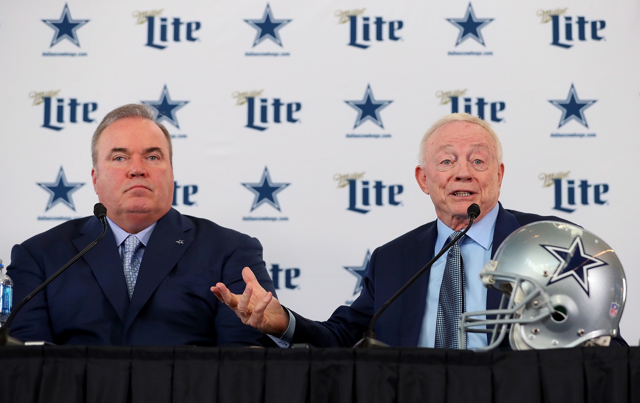 Mike McCarthy and Dallas Cowboys owner Jerry Jones 
