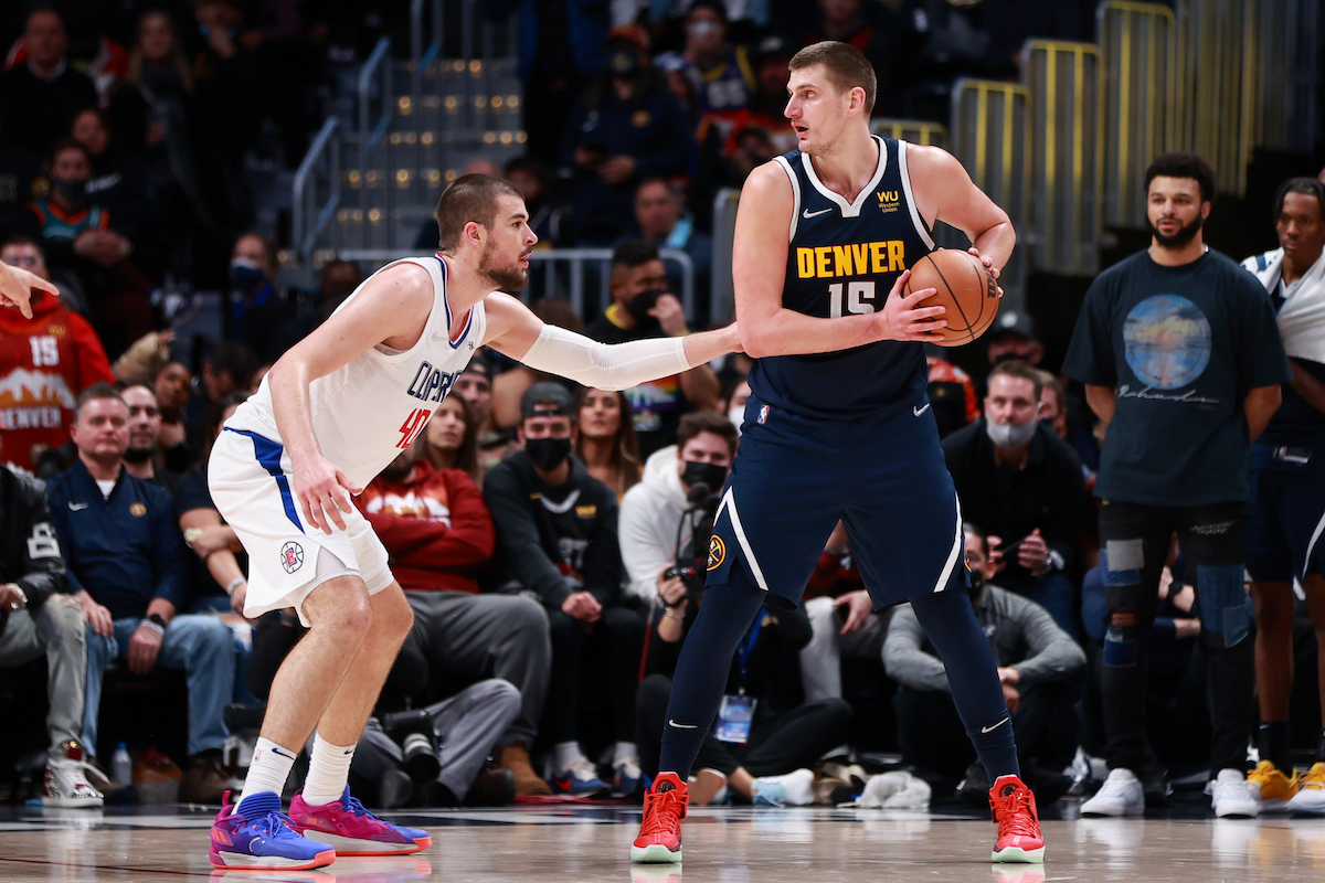 Nikola Jokic posts up