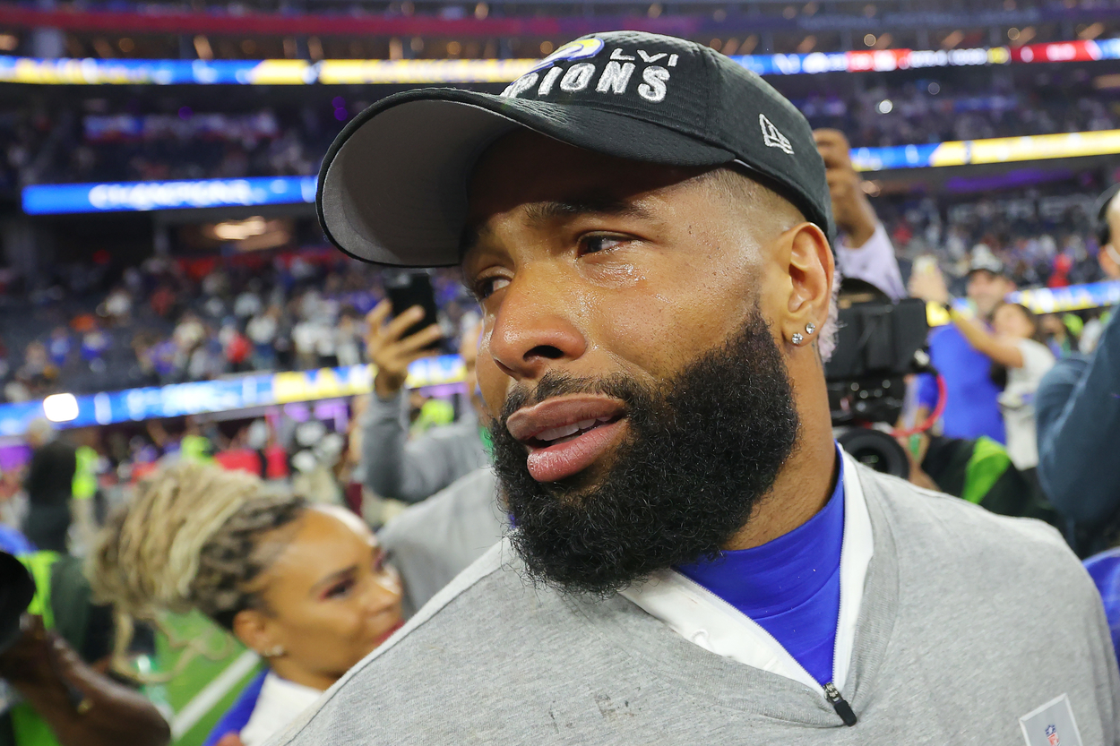 Los Angeles Rams receiver Odell Beckham Jr. after Super Bowl 56.