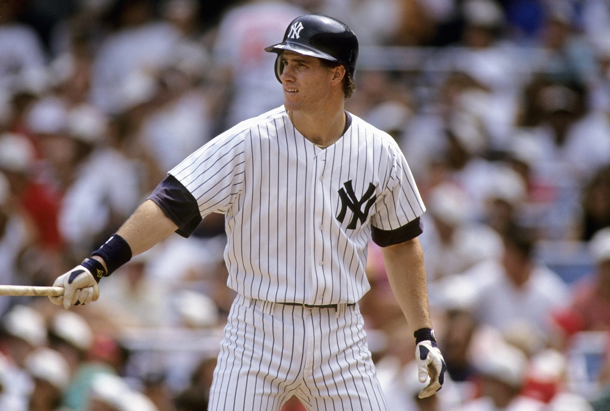 Paul O'Neill bats for the New York Yankees in August 1993