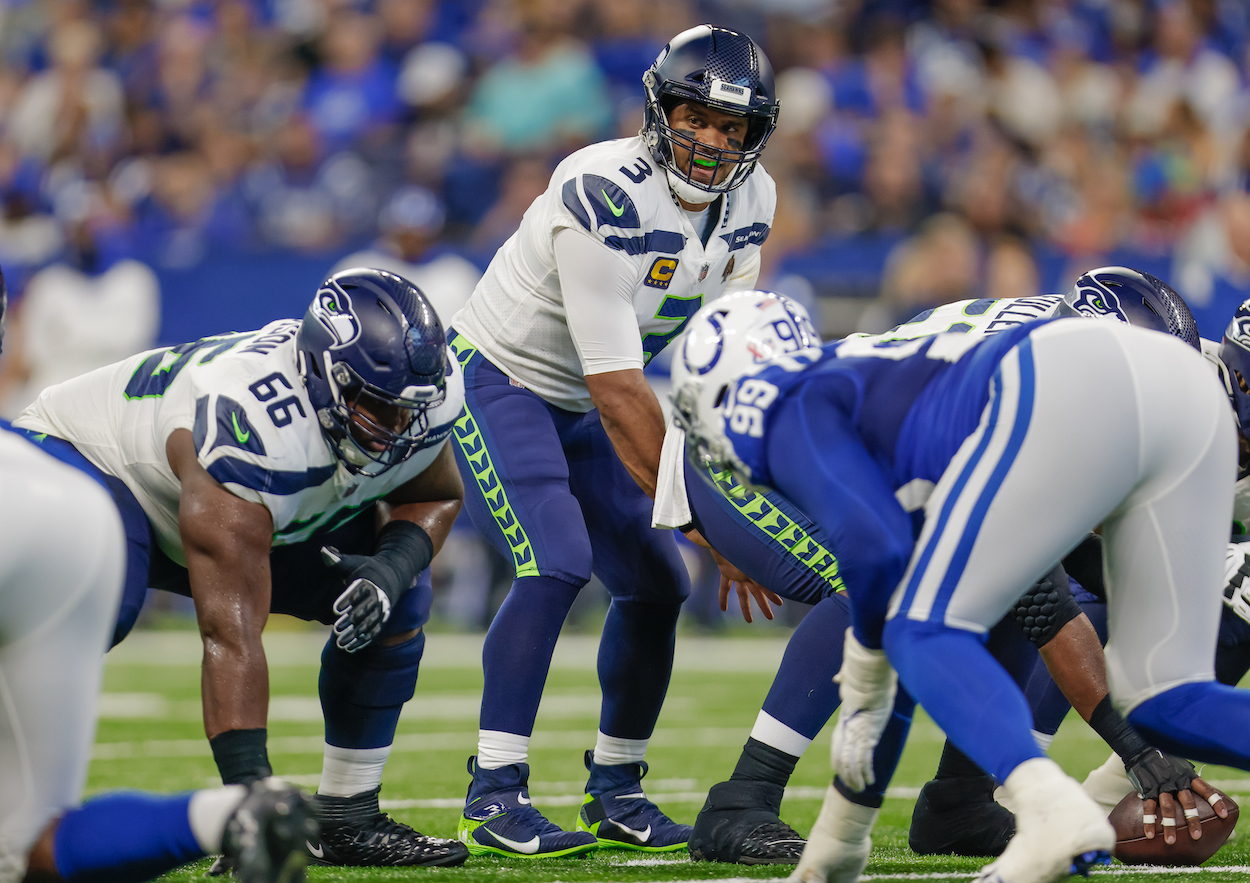 Colts trade target Russell Wilson.