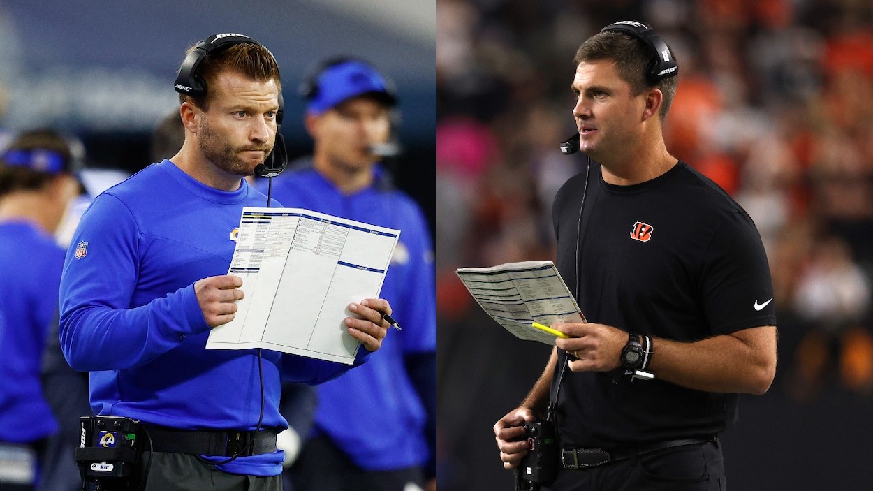 Sean McVay vs. Zac Taylor will face-off in the Super Bowl. LA Rams head coach McVay is shown here on the left, and Taylor of the Cincinnati Bengals is on the right.