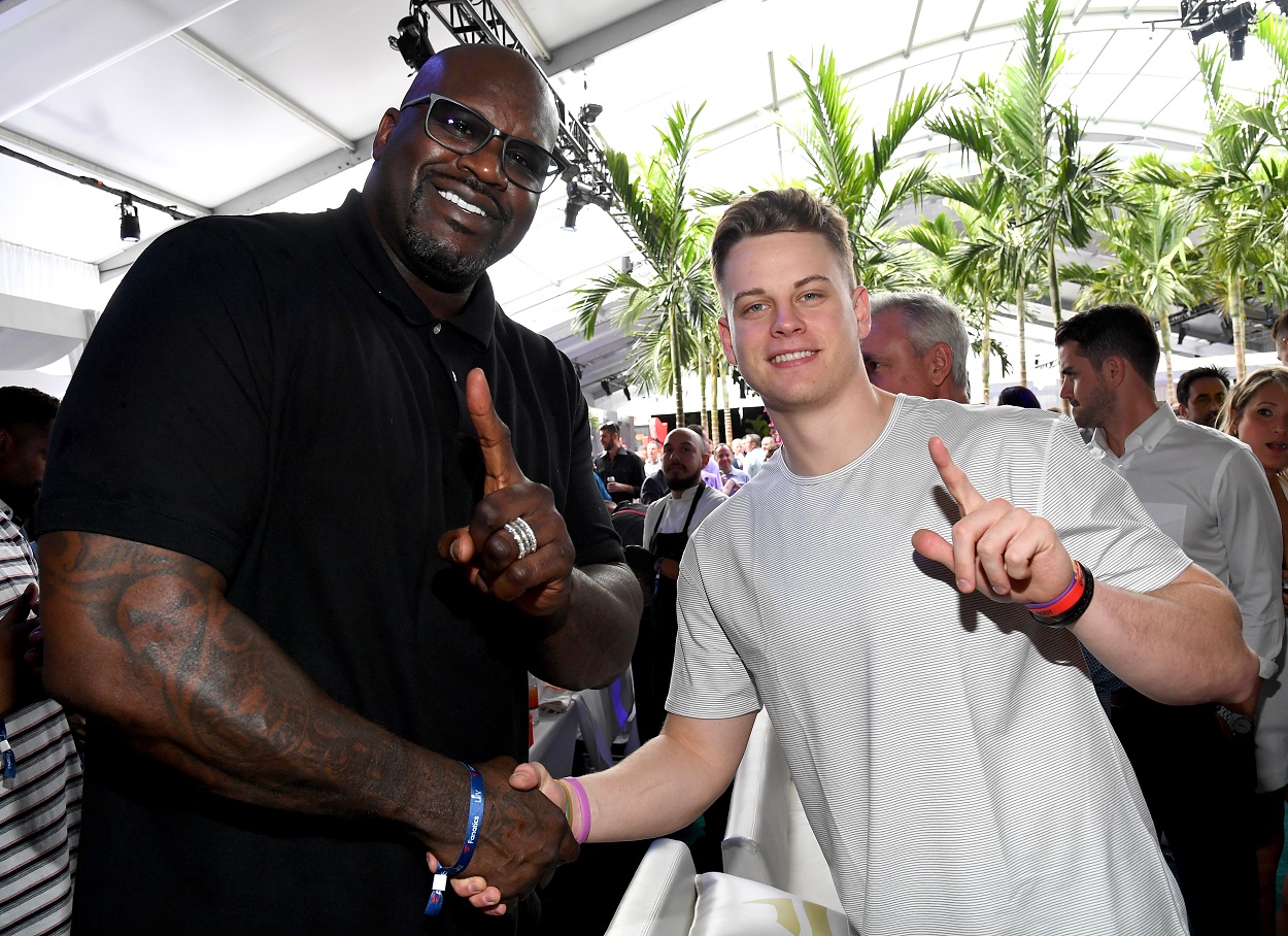 Shaquille O'Neal meets with Joe Burrow.
