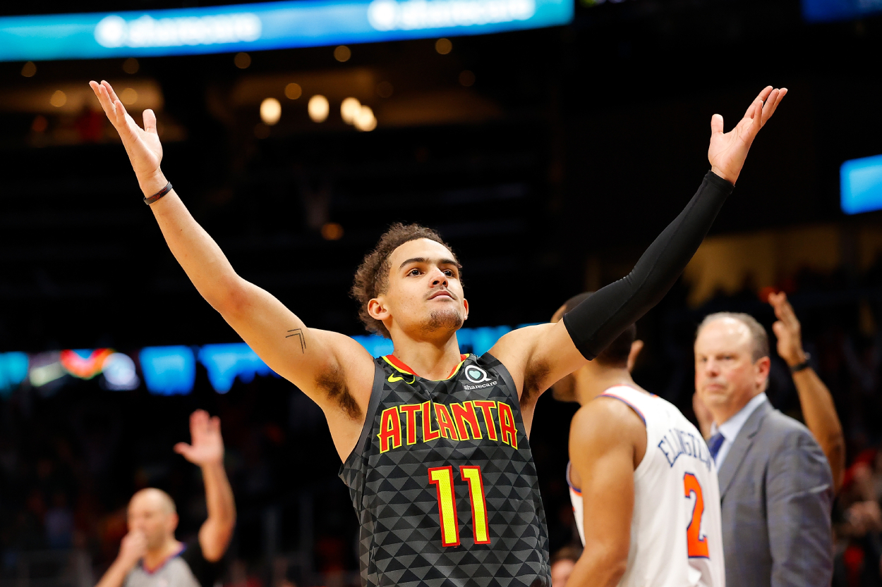 Atlanta Hawks guard Trae Young, who will be competing in the 2022 NBA Three-Point Contest.