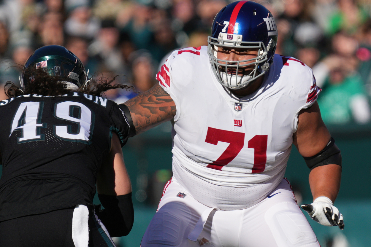 New York Giants guard Will Hernandez in 2021.