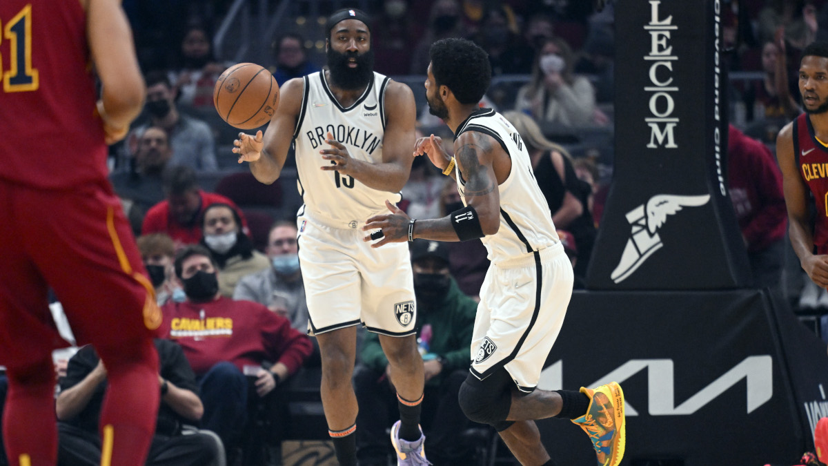 Brooklyn Nets coach Steve Nash said James Harden's hamstring injury isn't related to trade rumors. Kyrie Irving didn't sound as convincing.