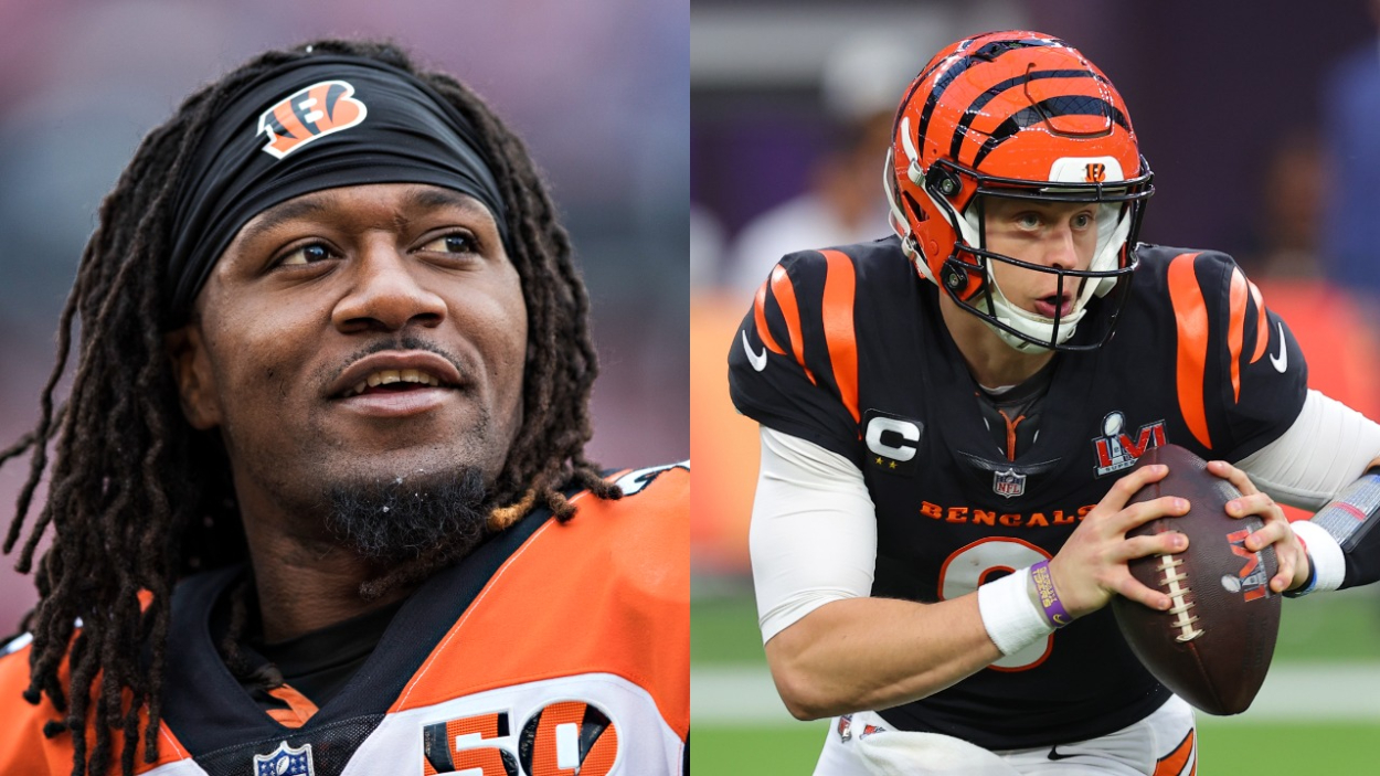 Adam "Pacman" Jones and Bengals quarterback Joe Burrow.