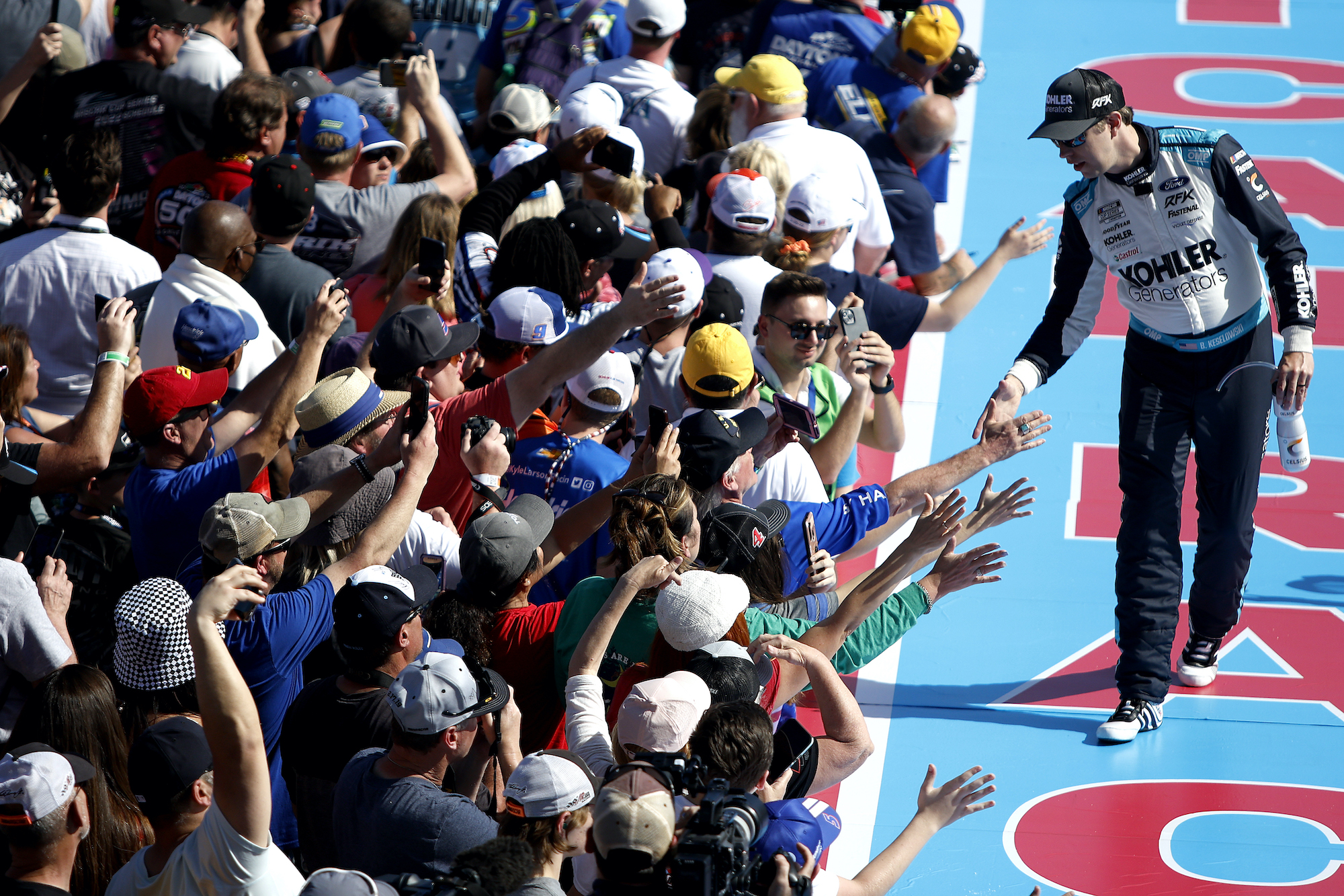 Brad Keselowski comes out during driver intros