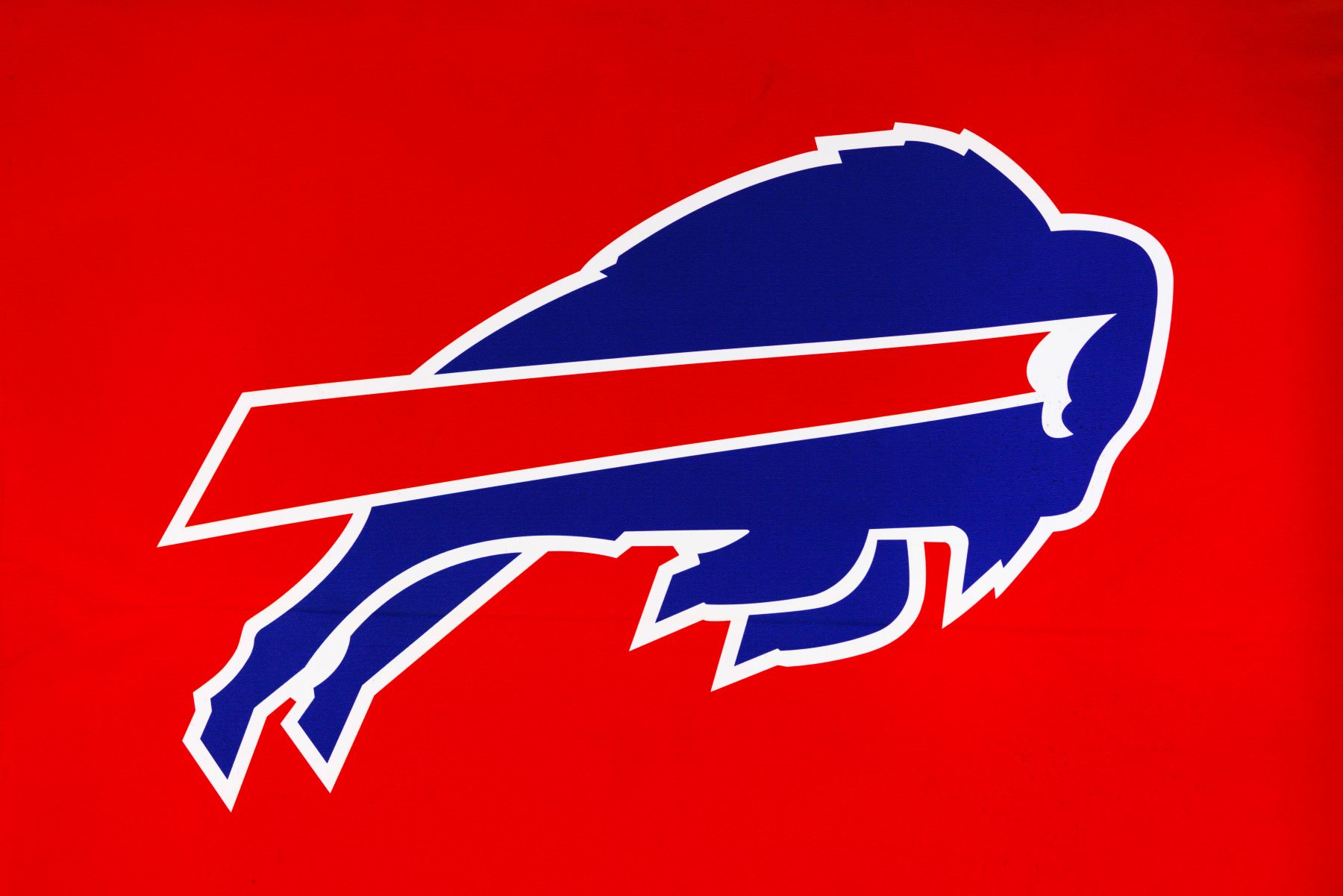 NFL team Buffalo Bills logo seen at the Los Angeles Convention Center during the Super Bowl Experience