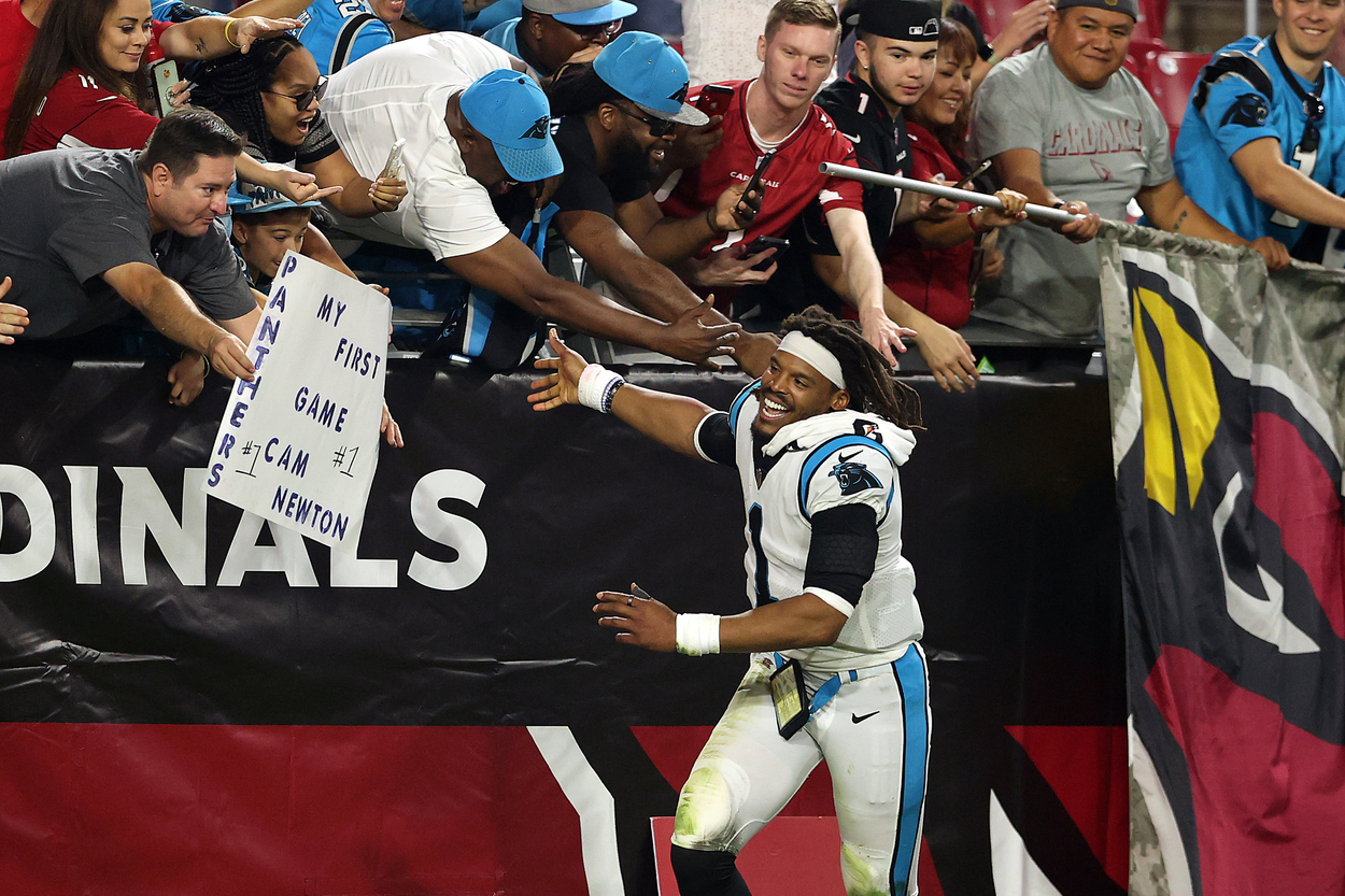 Carolina Panthers quarterback Cam Newton faced the Arizona Cardinals in 2021.