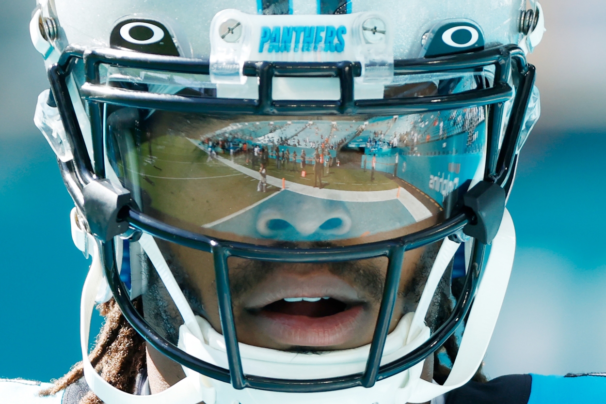 Carolina Panthers quarterback Cam Newton in 2021.