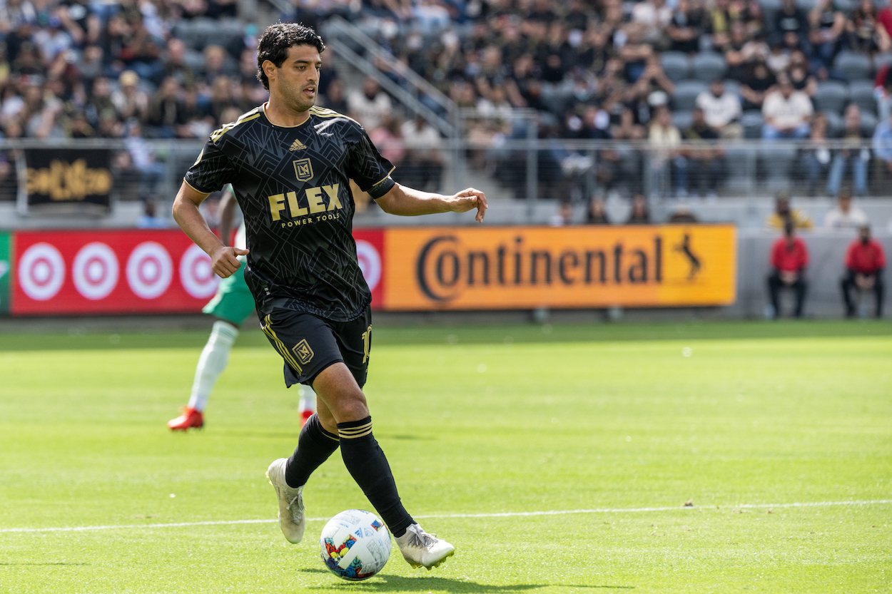 Carlos Vela of LAFC during the match against Colorado Rapids