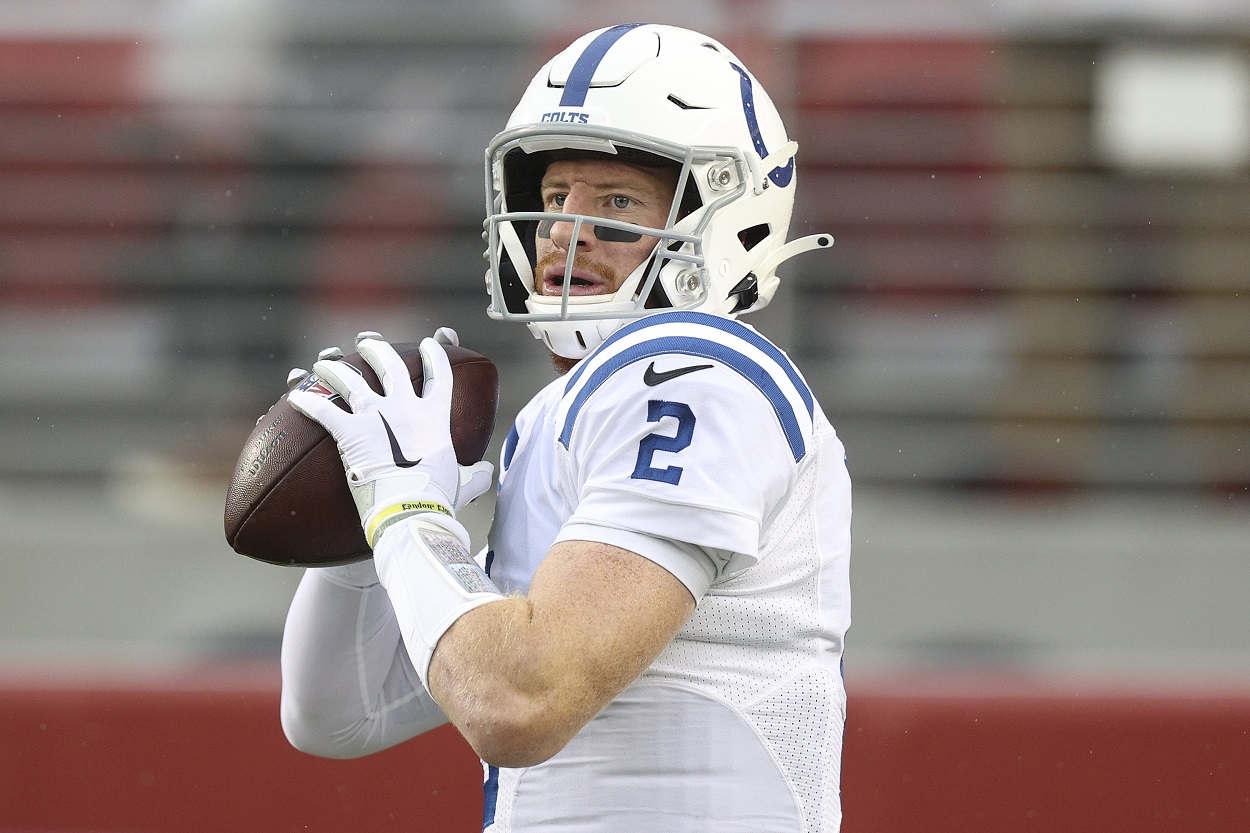 Carson Wentz, now with the Washington Commanders