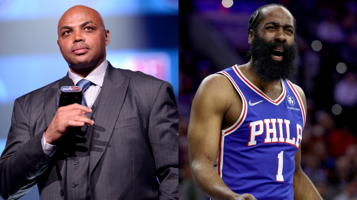 NBA legend Charles Barkley and Philadelphia 76ers star James Harden.