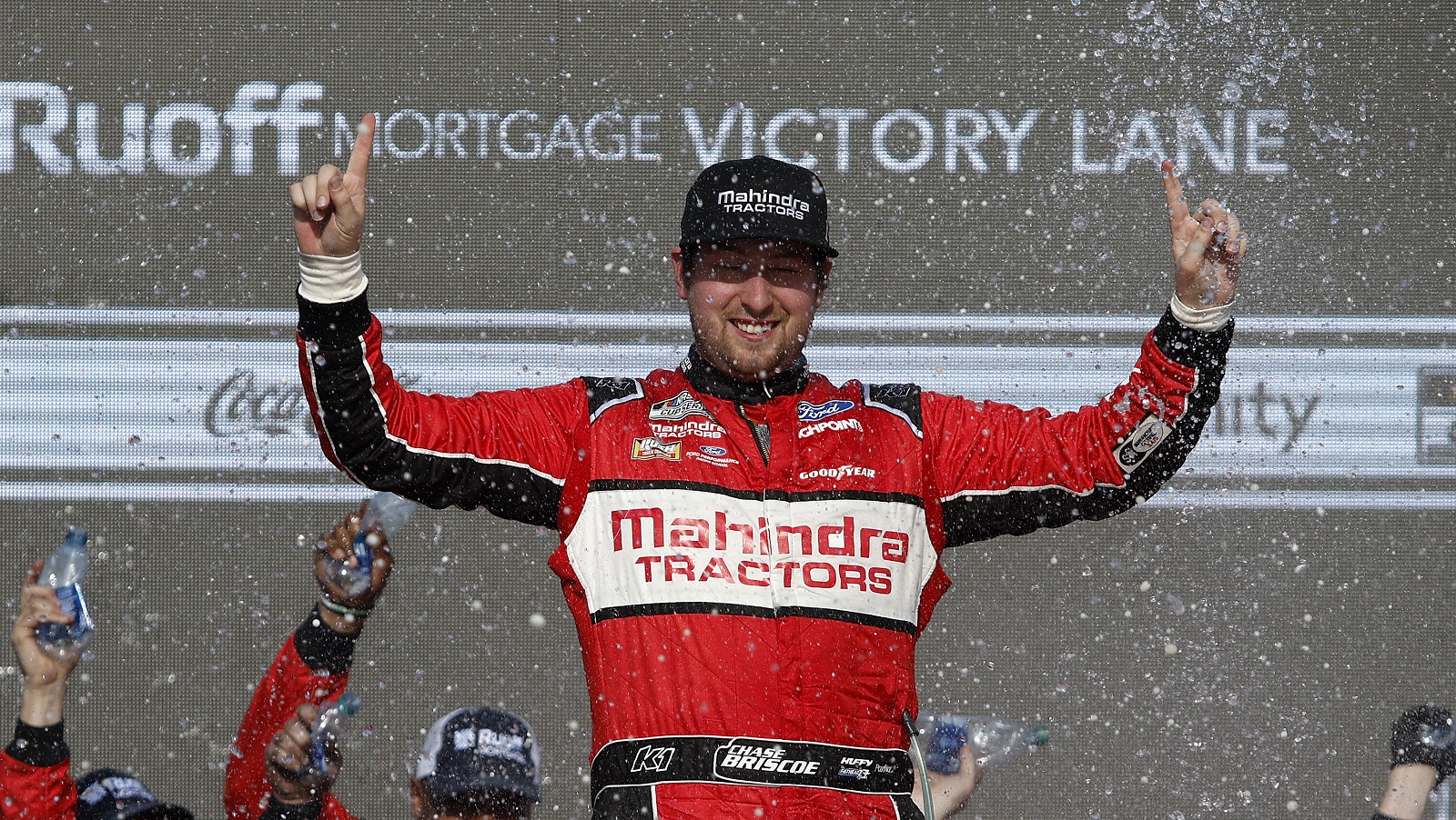 Chase Briscoe celebrates in Victory Lane after winning the Ruoff Mortgage 500 at Phoenix Raceway on March 13, 2022. | Sean Gardner/Getty Images