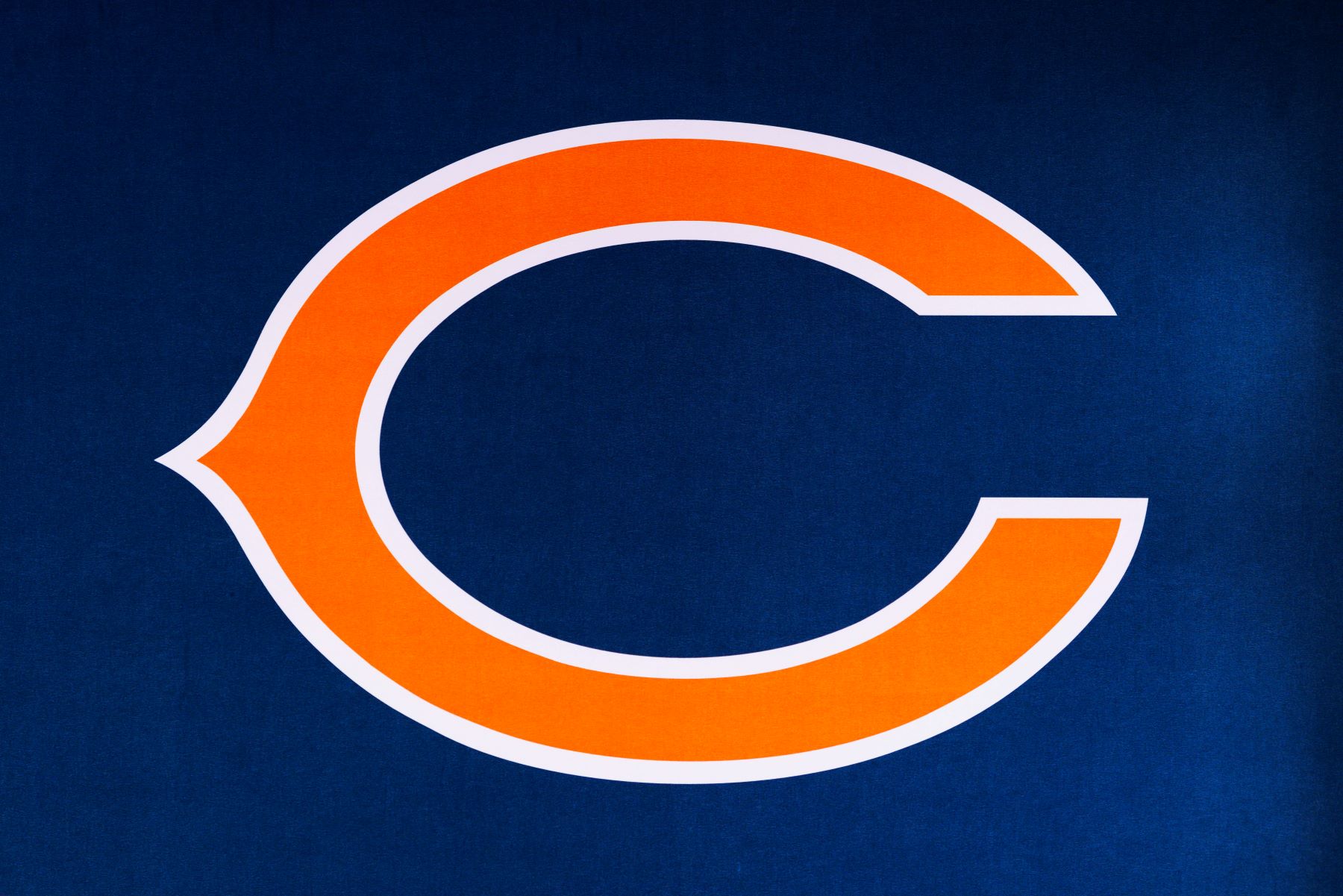 Chicago Bears logo seen at the Los Angeles Convention Center during the Super Bowl Experience