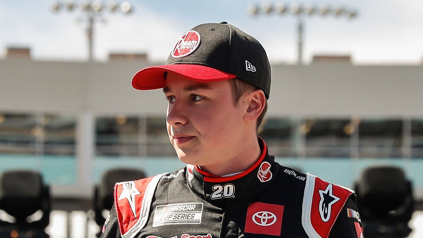 Christopher Bell, driver of the No. 20 Joe Gibbs Racing Toyota, looks on before the NASCAR Cup Series Ruoff Mortgage 500 on March 13, 2022 at Phoenix Raceway.