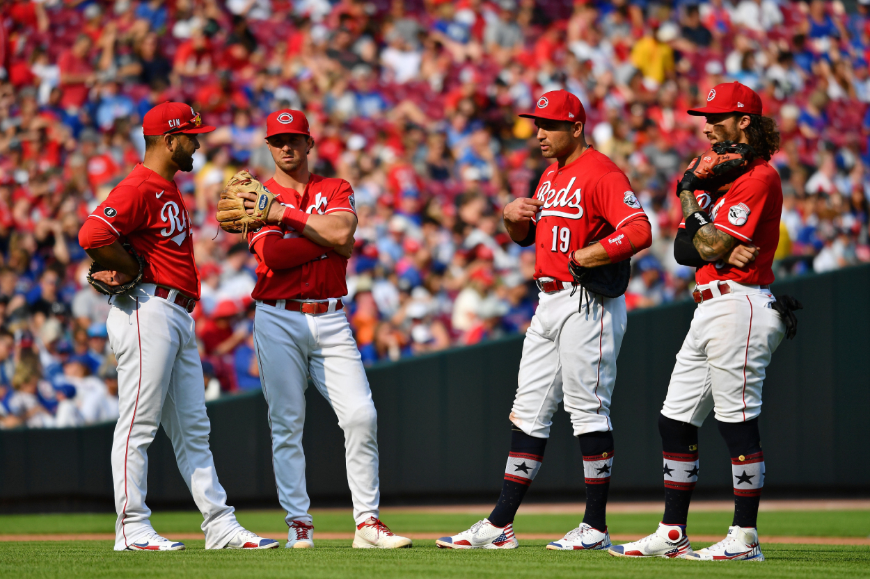 Cincinnati Reds players during the 2021 MLB season.