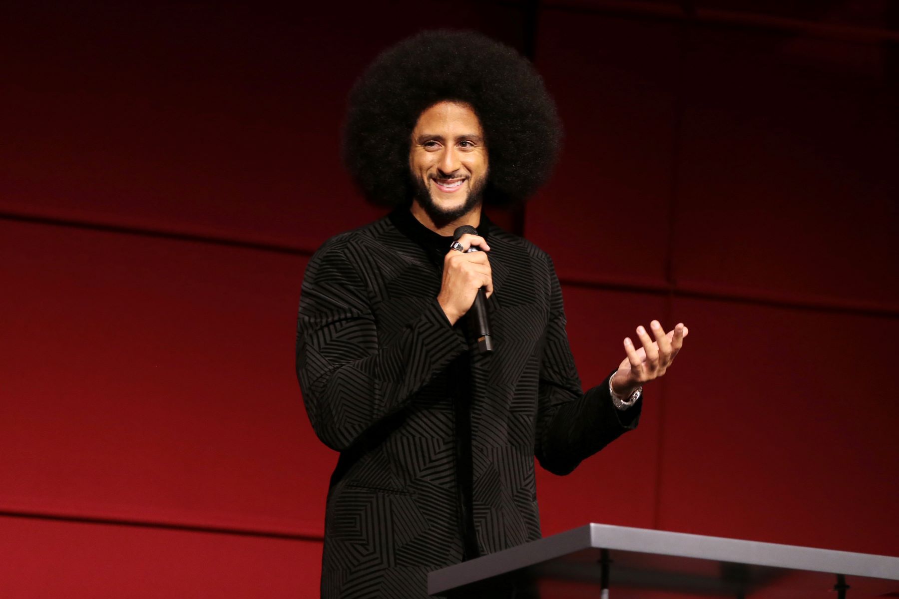 Colin Kaepernick speaking about the Netflix series 'Colin in Black and White' which goes over his life, football career, family, parents, and more