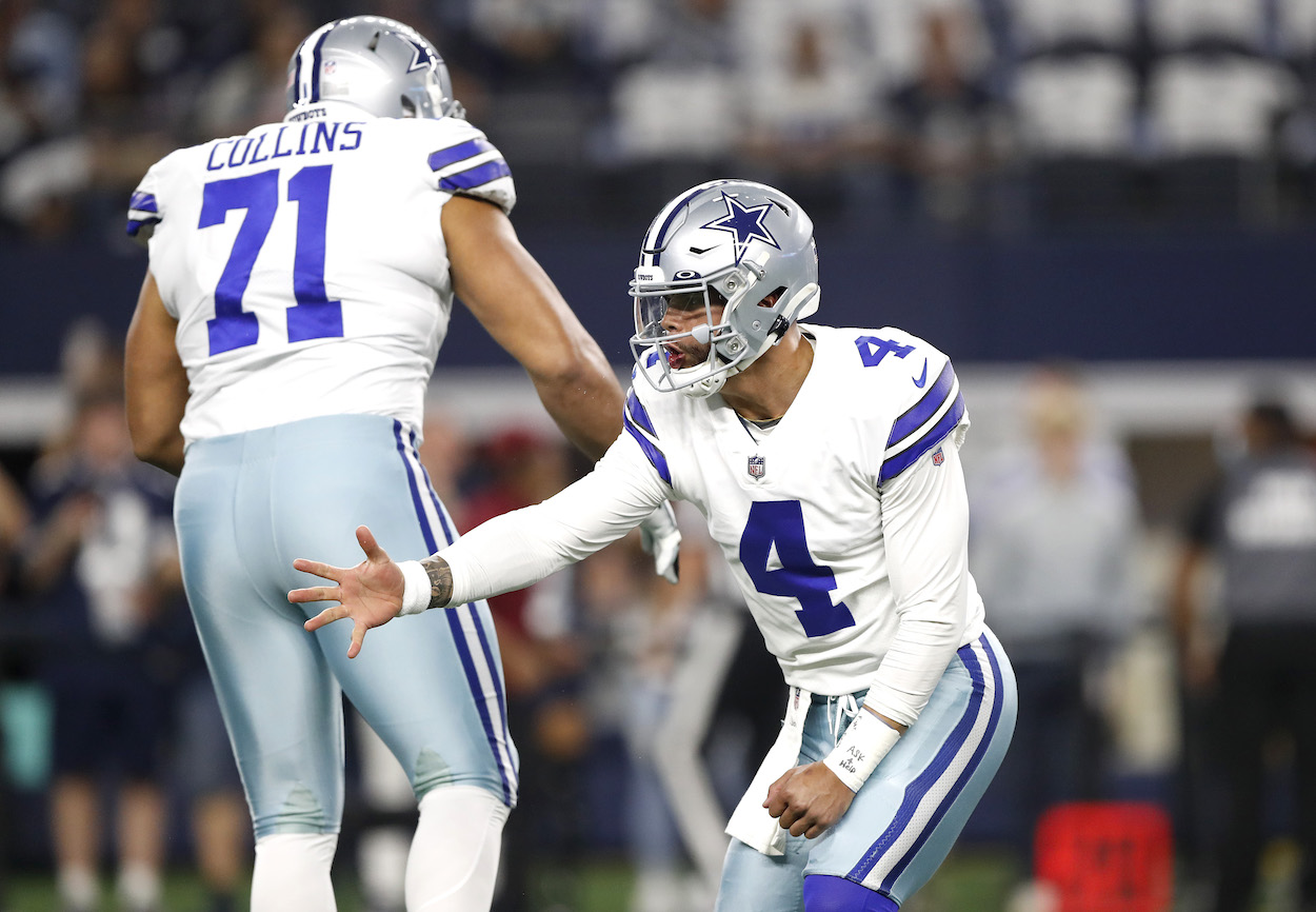 Cowboys Dak Prescott and La'el Collins.