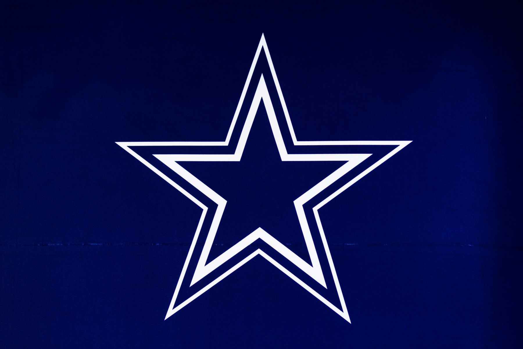 Dallas Cowboys logo seen at the Los Angeles Convention Center during the Super Bowl Experience