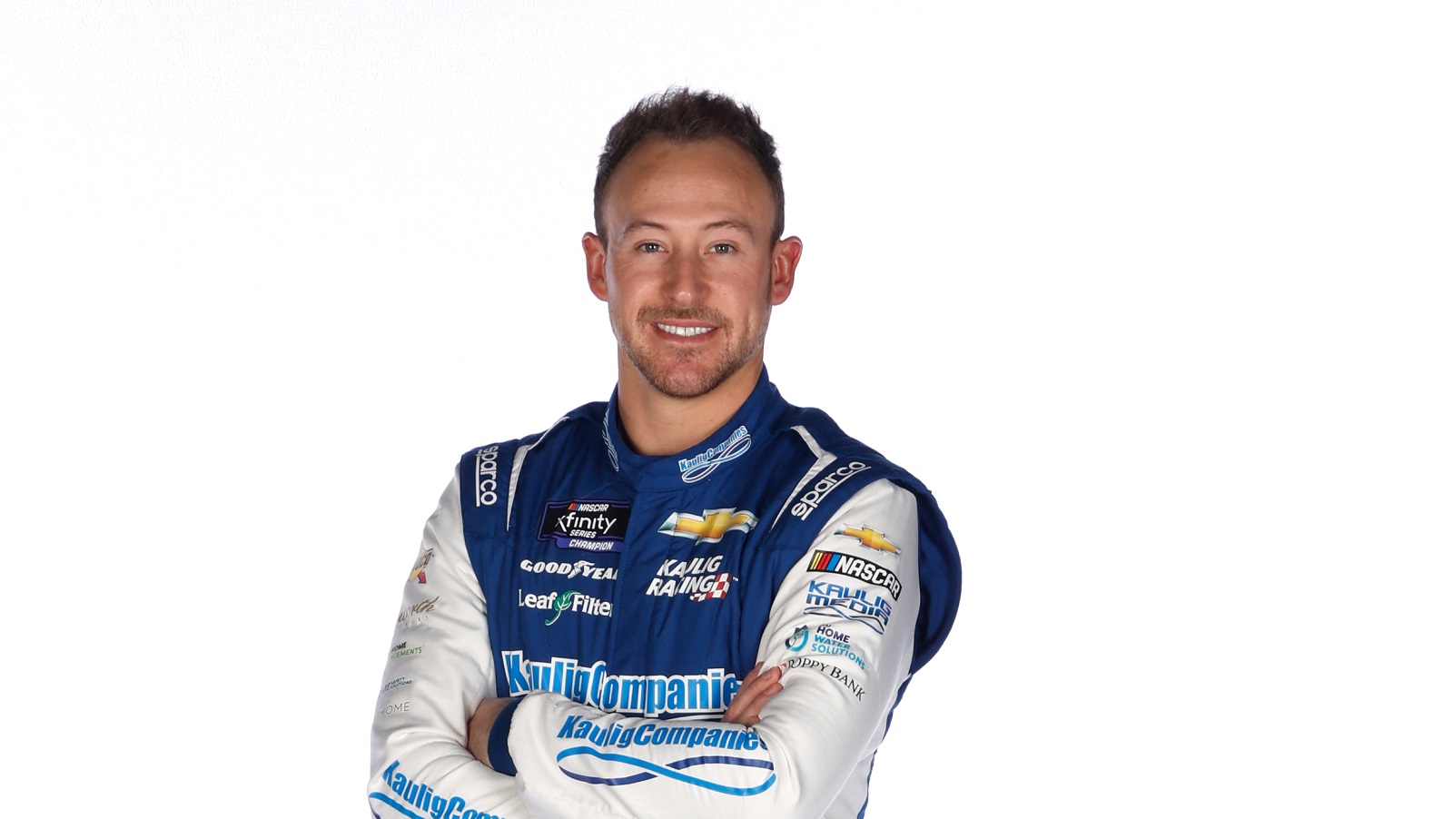 NASCAR driver Daniel Hemric poses for a photo during NASCAR Production Days at Clutch Studios on Jan. 18, 2022, in Concord, North Carolina.