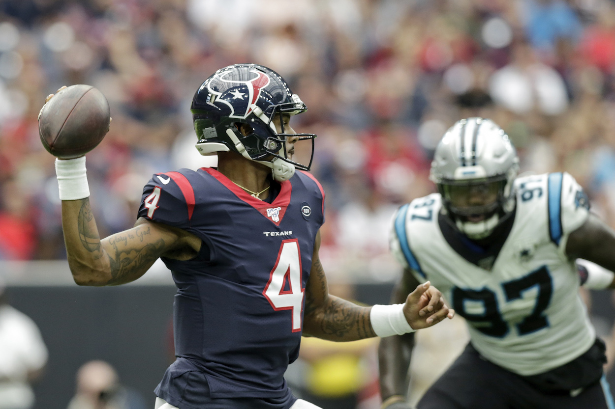 Panthers trade target Deshaun Watson.