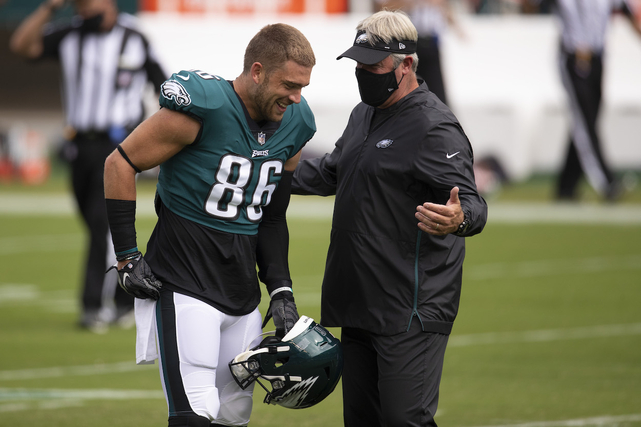 Jaguars HC Doug Pederson and free agent TE Zach Ertz.