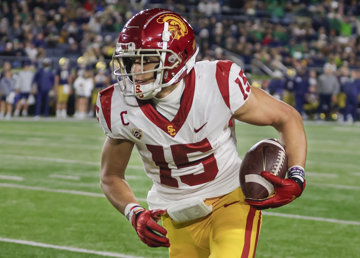 Drake London, potentially a draft pick for the Green Bay Packers