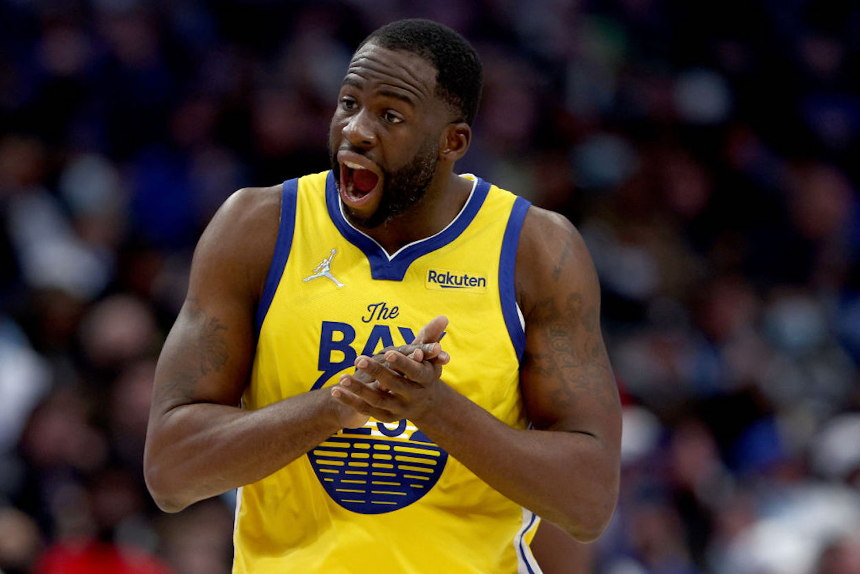 Draymond Green in action during a Golden State Warriors game.