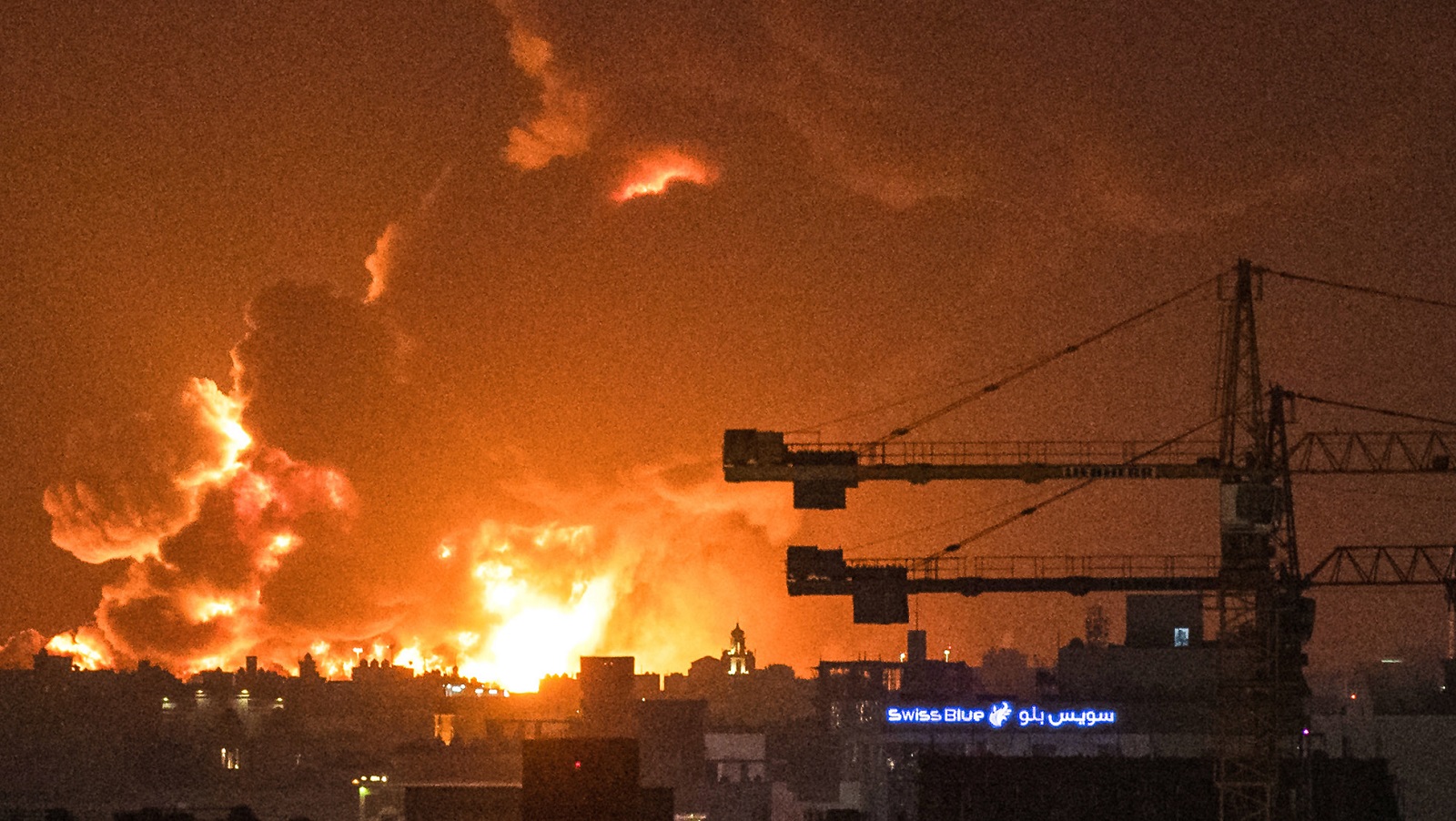 Smoke and flames rise from an oil facility in Saudi Arabia's Red Sea coastal city of Jeddah, on March 25, 2022, following a reported Yemeni rebels attack.