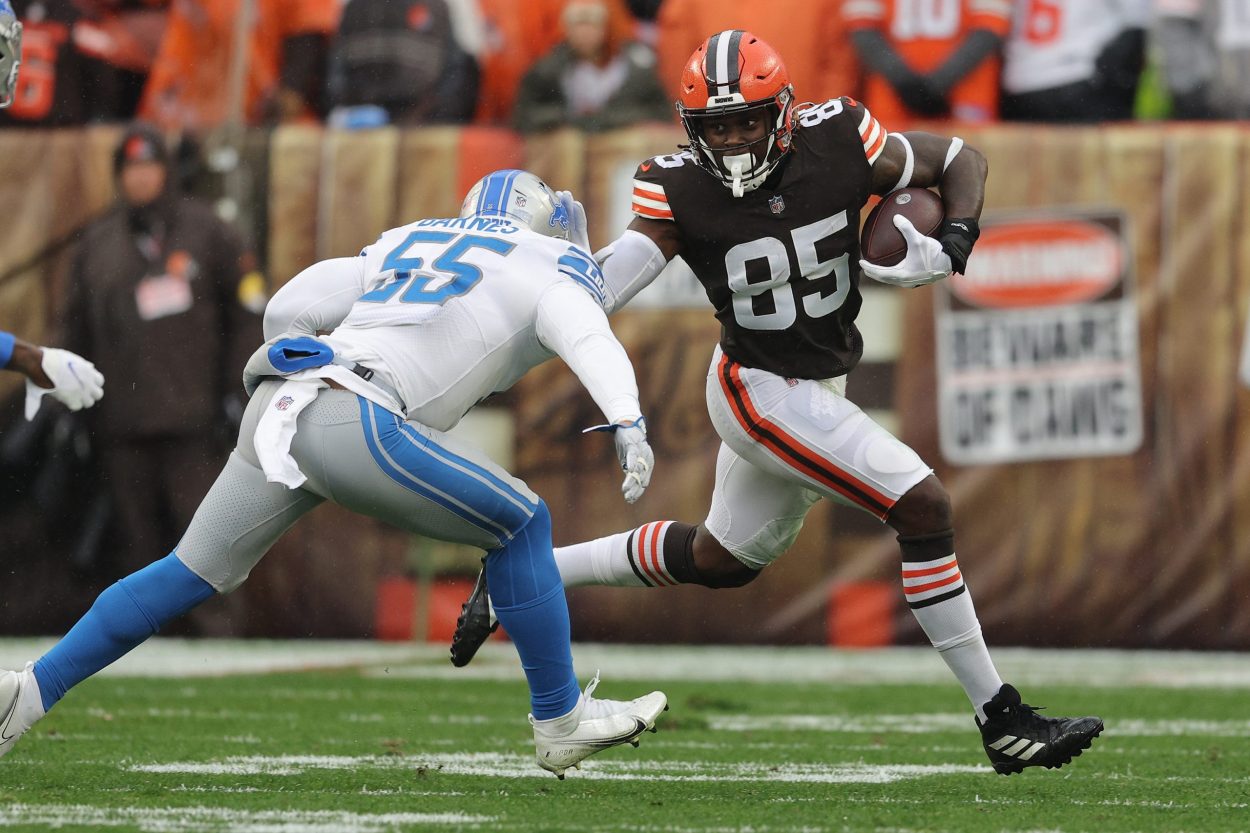The Browns put the franchise tag on David Njoku Monday